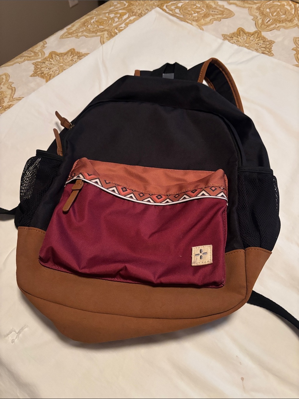 Backpack with Tan Accents